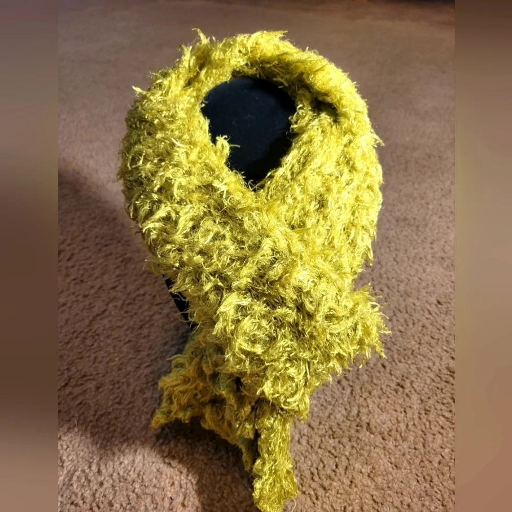 Two Fuzzy Fall Winter Scarves 5"×62" - Picture 6 of 9